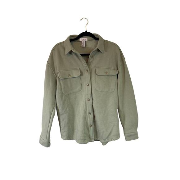 soft olive green shacket size S - Picture 1 of 3